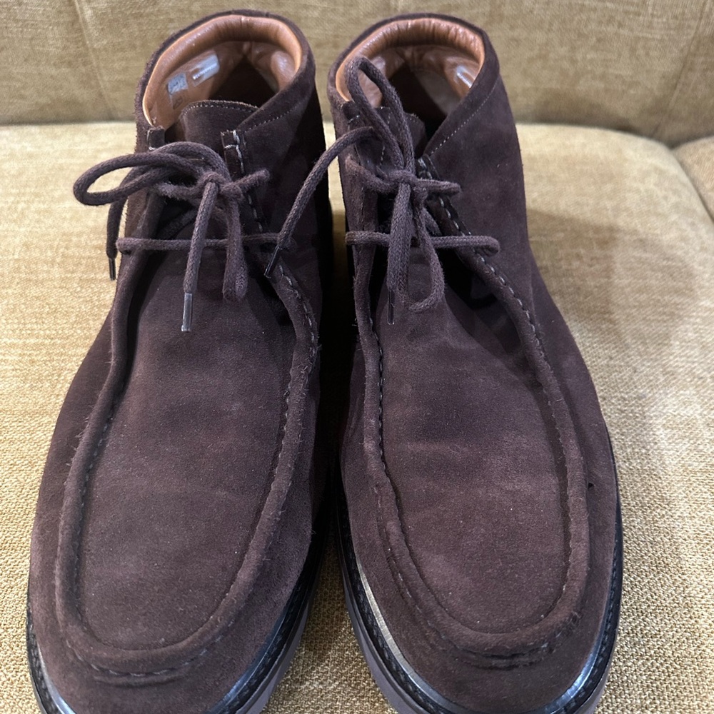 Aquatalia Dark Brown Suede Chukka Boots